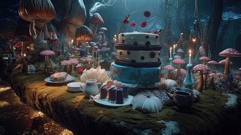 Alice In Wonderland Tea Party Background