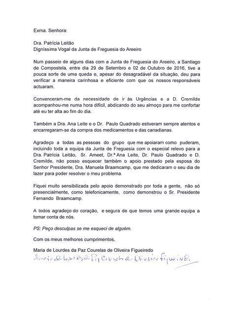 Carta De Agradecimento Agempu