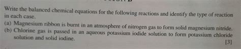 Chlorine Gas Is Passed In An Aqueous Potassium Iodide Solution To Form Potassium Chloride