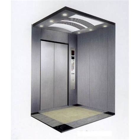 Geared Traction Stainless Steel Passenger Lift Capacity 6 Persons At