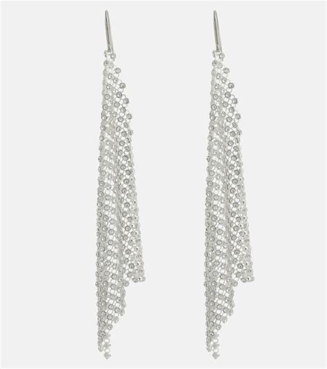 Isabel Marant Étoile Embellished Chainmail Earrings Silver Editorialist