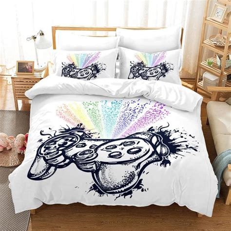 Housse De Couette Manette De Jeu De Dessin Anim Ps Housse Couette D