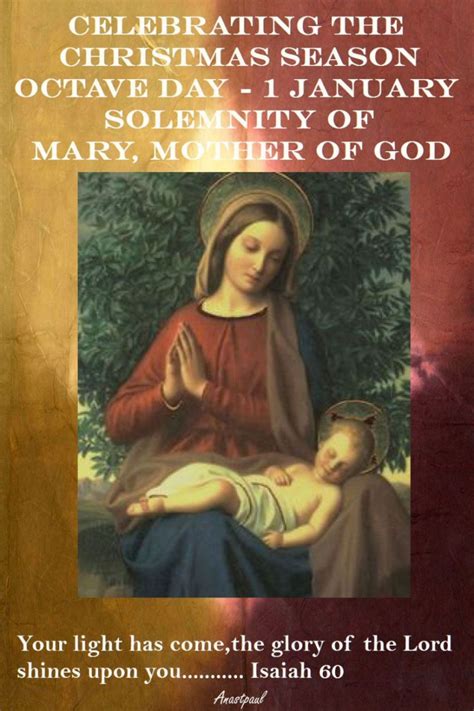 1 January The Solemnity Of Mary Mother Of God And The Octave Day Of The Nativity Of The Lord