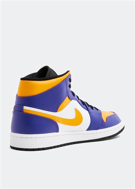 Nike Air Jordan 1 Mid 'Lakers' sneakers for Men - Purple in KSA | Level ...