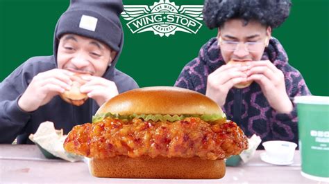 Wingstop Chicken Sandwich Mukbang Youtube