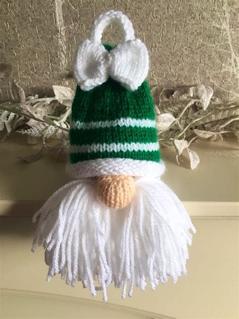 Christmas Gonk Tree Decoration Knitted Gonk Gnome Etsy