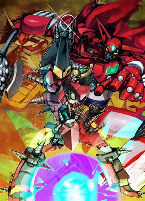 Rx 78 2 Gurren Lagann And Getter 1 Gundam And 4 More Drawn By