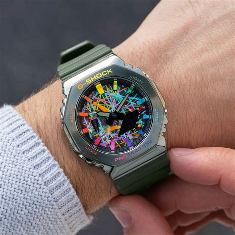 G Shock Casioak Green Freak Rainbow Ifl Watches