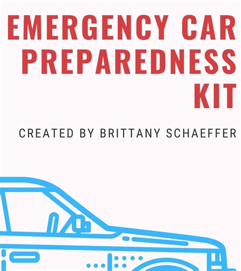 Emergency Car Preparedness Kit Checklist - Etsy