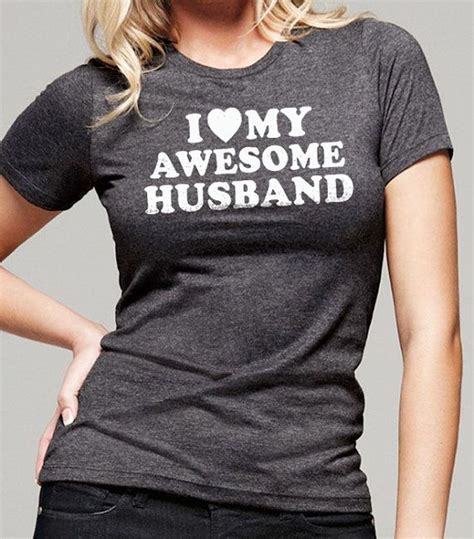 I Love My Awesome Husband Valentines Day Shirt Funny Shirt Women T