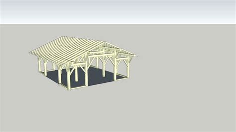 Drawing A Timber Frame In Sketchup Complete D Model