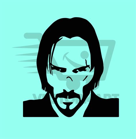 John Wick Vector Art Svg Pdf Eps Png Vector Image Etsy