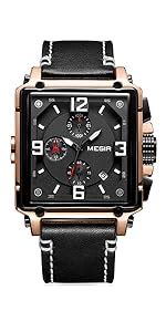 Amazon Megir Men S Sports Analogue Army Military Chronograph