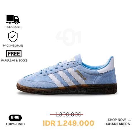 Jual Sepatu Adidas Handball Spezial Light Blue Feather White Gum