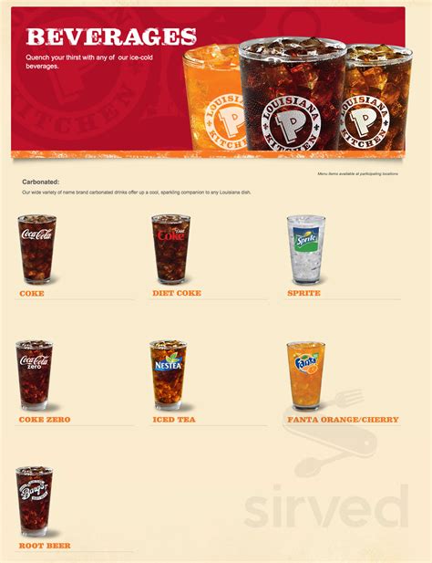 Popeyes Drinks Menu