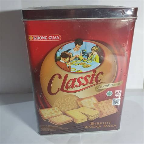 Jual KHONG GUAN ASSORTED BISCUIT CLASSIC KALENG 600 GRAM KUE KALENG