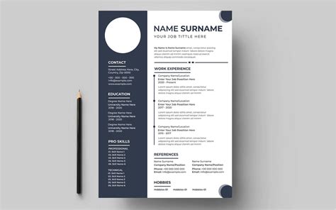 Creative Resume Template Design Graphic by Photowall · Creative Fabrica