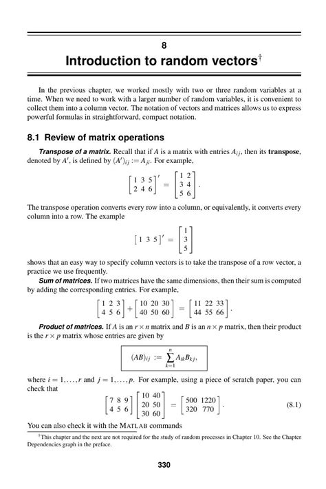 Introduction To Random Vectors Chapter 8 Probability And Random