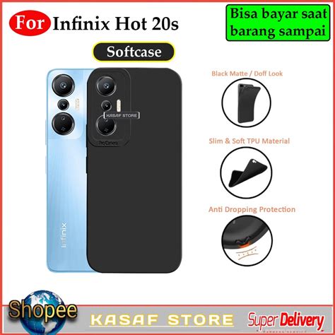 Jual Case Infinix Hot 20s 20 5G Protect Camera Softcase Slim BlackMatte