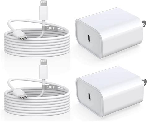 Matsusho Iphone Charger Fast Charging 10 Ft 2 Pack 20w Usb