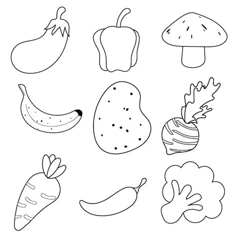 Fruit Vegetable Coloring Pages Coloring Book