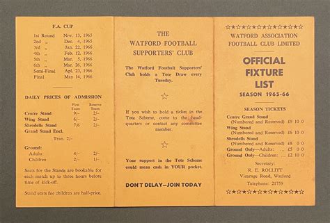 196566 Official Watford Fc Fixture List Watford Gold