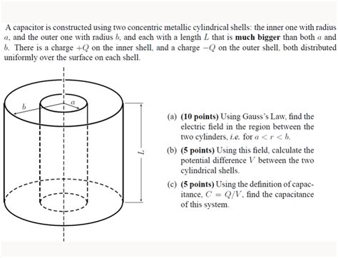 Solved A Capacitor Is Constructed Using Two Concentric