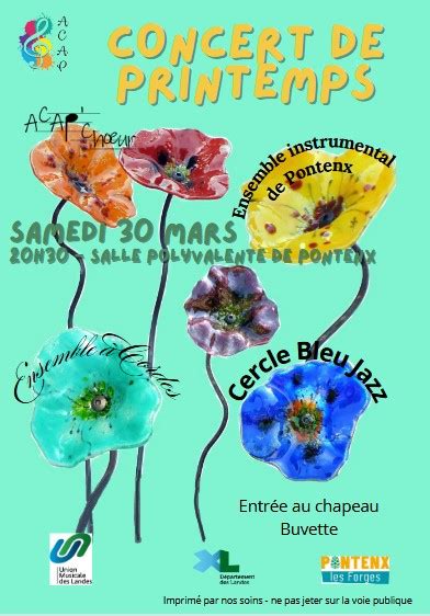 CONCERT DE PRINTEMPS Pontenx Les Forges Samedi 30 Mars 2024 Unidivers