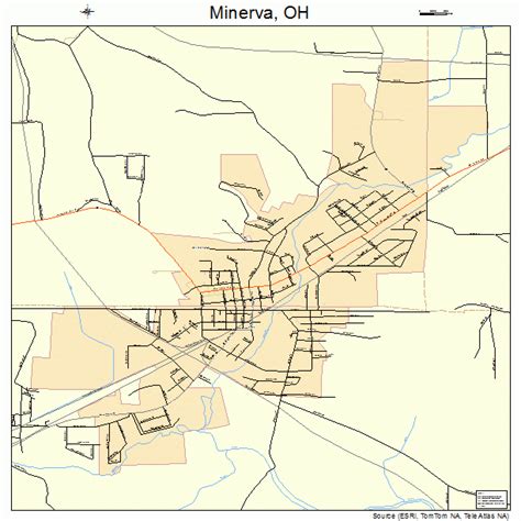 Minerva Ohio Street Map 3950834