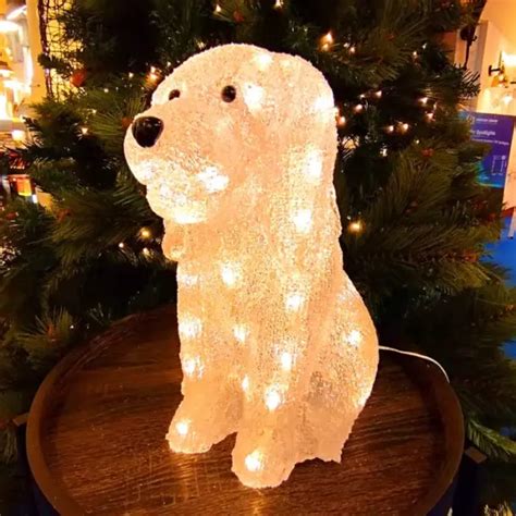 Acrylic Dog For Outdoor Decoration - Fantasy Christmas Lights