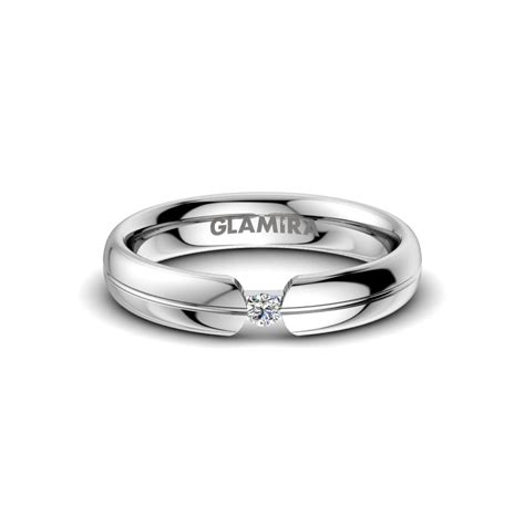 Comprar Anillo De Boda Bright Nature Mm En K Oro Blanco Zirconia