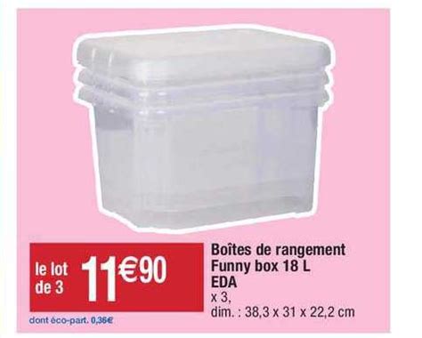 Promo Bo Tes De Rangement Funny Box L Eda Chez Migros France