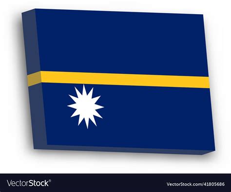 D Flag Of Nauru Royalty Free Vector Image Vectorstock