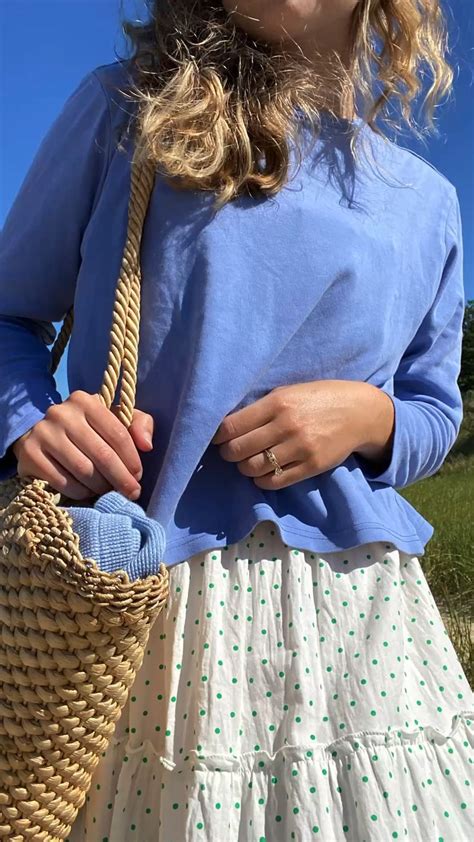 Coastal Outfit Beach Outfit Inspo Minimalist Outfit Blue And White Smock Dress Early Fall Outfit