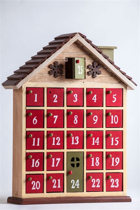 Antique Advent Calendar Wooden