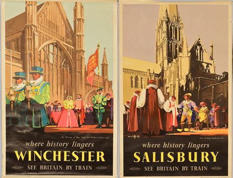 Lot 866: 4 British Railways Posters | Case Auctions