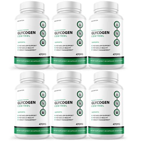 Glycogen Control Blood Capsules, Blood Sugar Control Pills -6 Bottles ...