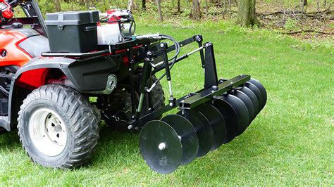 ATV Disc Harrow Attachment | Hydraulic 3 Point Hitch Accessory