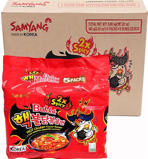 Samyang Hot Chicken Flavor Ramen Buldak 2x Spicy Noedels 40 X 140