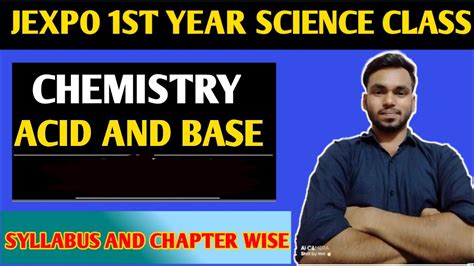 Jexpo 2021 1st Semester Applied Chemistry Acid And Base Diploma