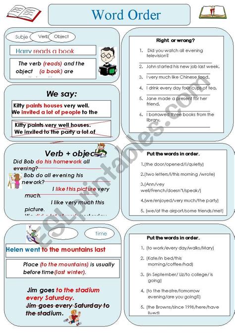 Word Order 1 Worksheet Free Esl Printable Worksheets Made By Teachers Word Order Esl Worksheet