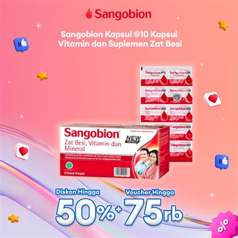 Jual Sangobion Kapsul Suplemen Zat Besi Vitamin Dan Mineral 10