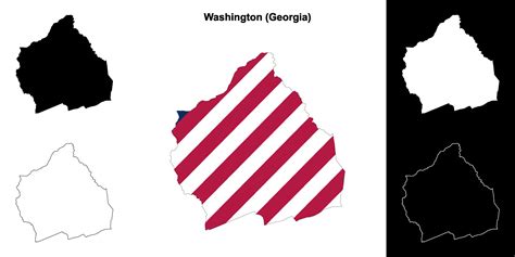 Washington County, Georgia outline map set 43061187 Vector Art at Vecteezy