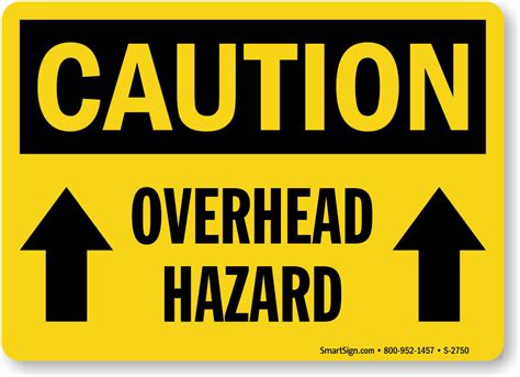 Osha Caution Overhead Hazard Sign Sku S 2750