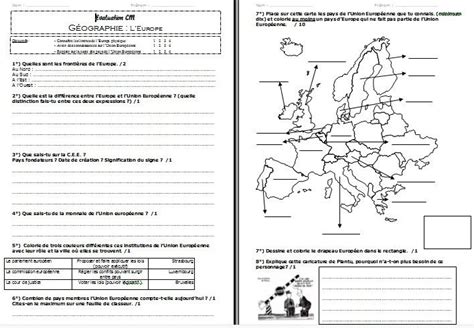 Evaluation Ce2 Geographie La France