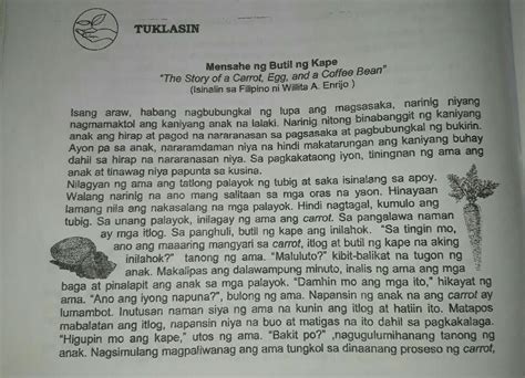 Gawain 1 Pag Unawa Sa Nilalaman Sagutin Ang Mga Tanong 1 Anong