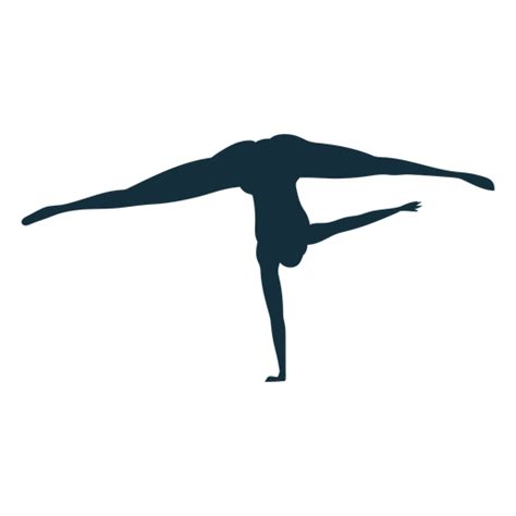 Gymnast Flexibility Acrobatics Exercise Splits Silhouette PNG SVG