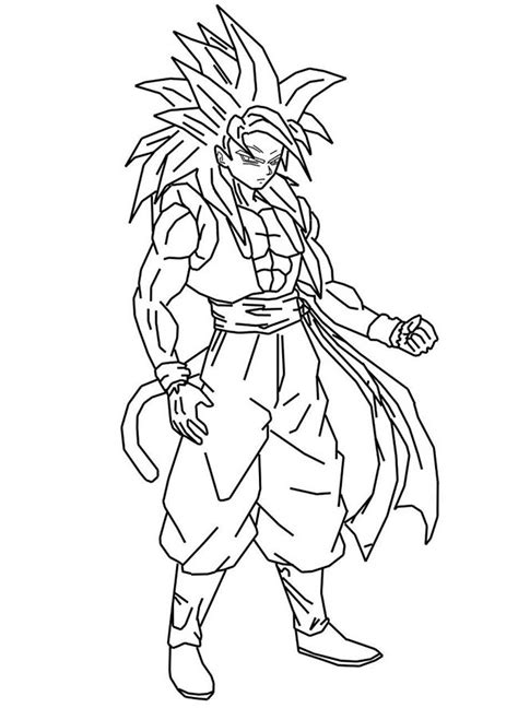 Desenhos Do Gogeta Para Imprimir E Colorir Pintar