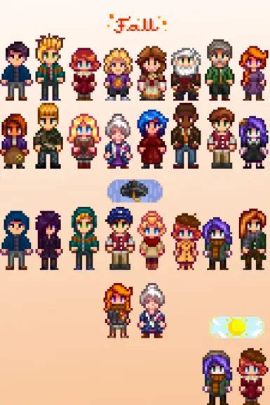 Seasonal Villager Outfits At Stardew Valley Nexus Mods And Community