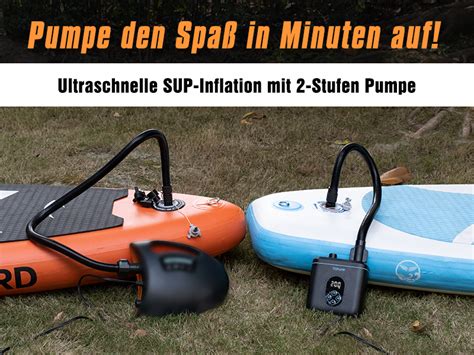 TOPUMP 20PSI Elektrische SUP Pumpe TPS220 Auto Off 2 Stufen Inflation